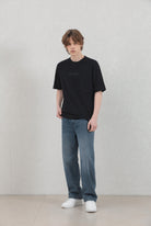 Mid-Wash Relaxed Straight-Leg Jeans